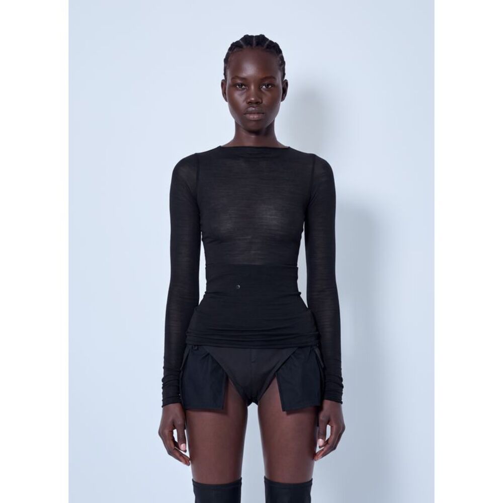 Rick Owens Women Long Sleeve Wool Silk Tee